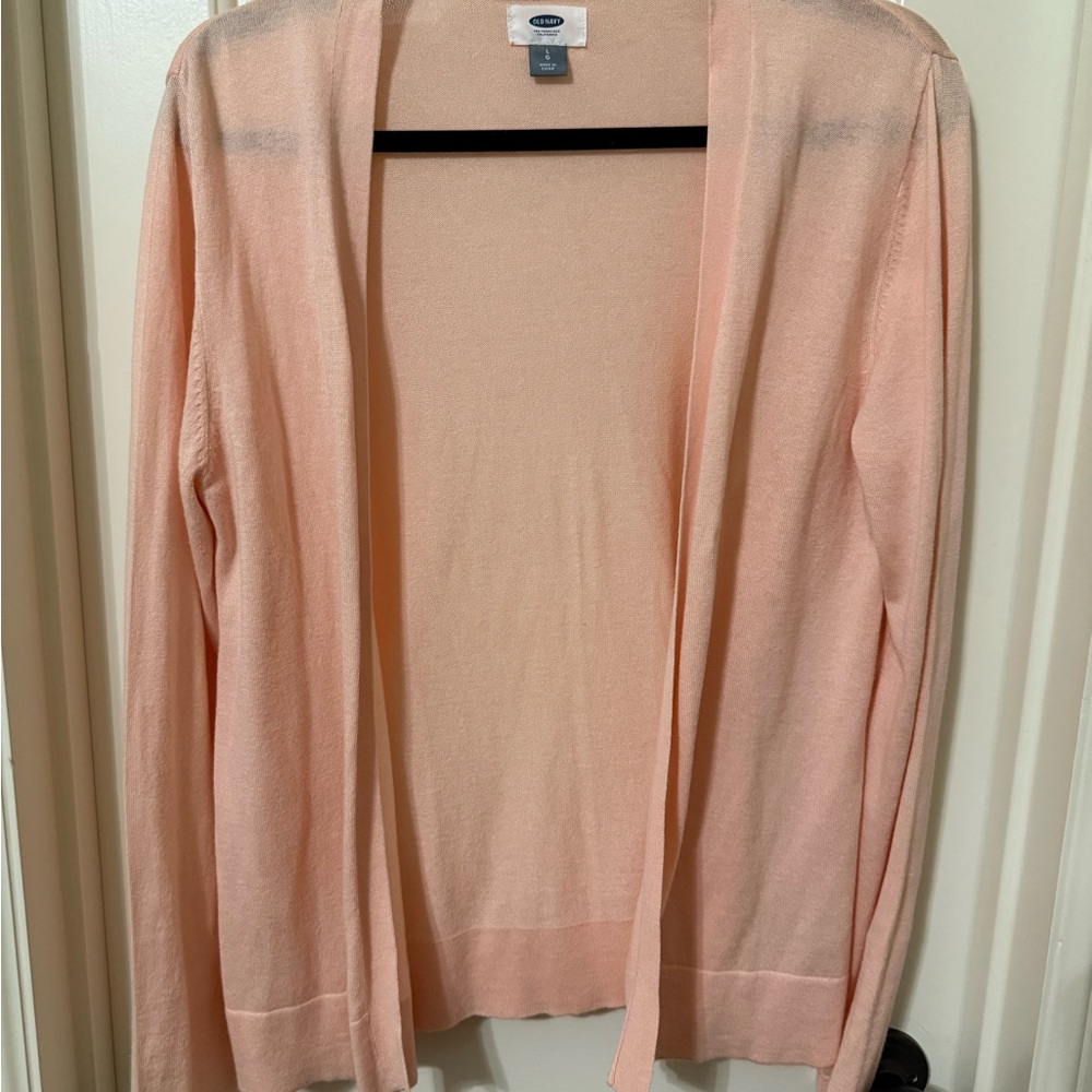 Old Navy Pink Cardigan Sweater Lightweight Knit